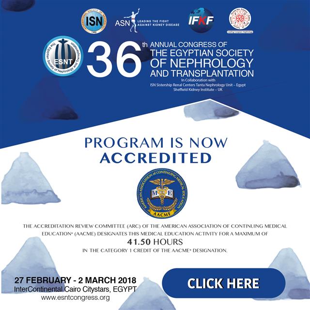 36th Annual Congress of Egyptian Society of Nephrology & Transplantation